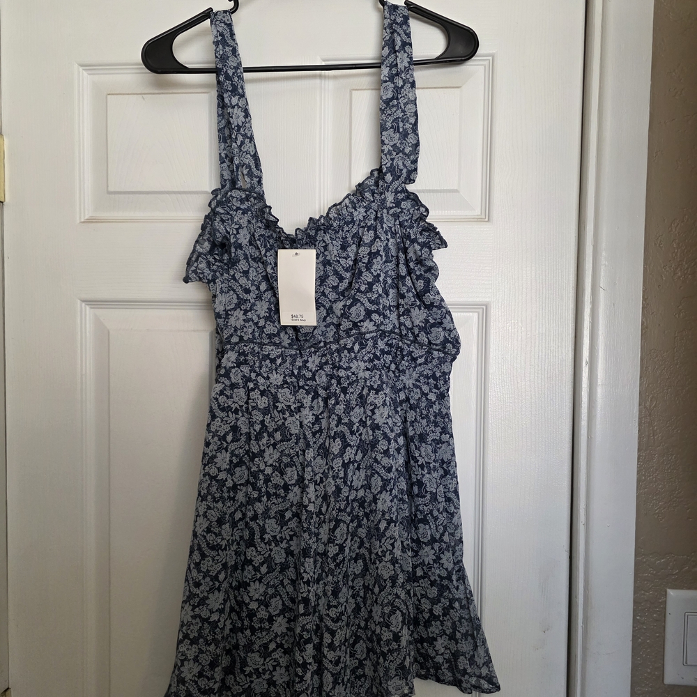 Trixxi Blue Floral Jumpsuit